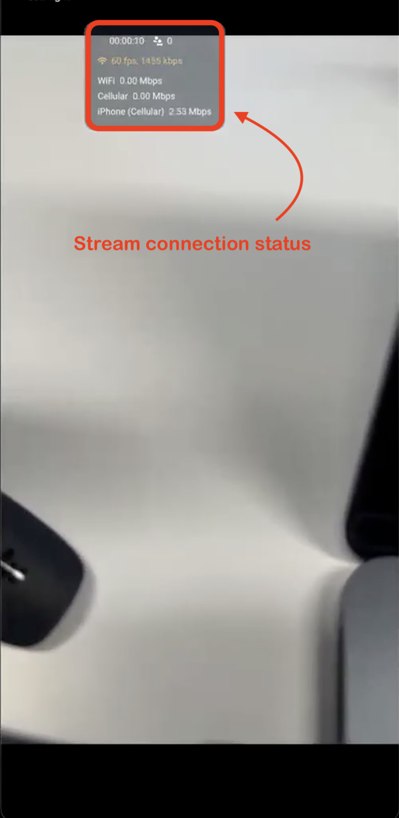 network boost stream status on main screen when live